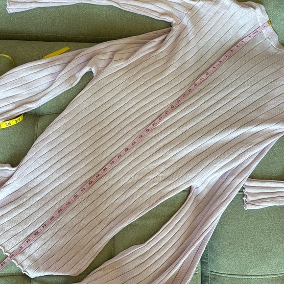 Free People Lavender RIBBY RIB Long Cardigan Open Front Knit Duster Sweater wrap - Picture 10 of 11